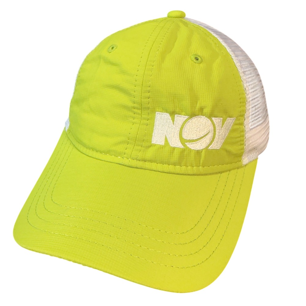 NOV National Oilwell Varco Fishing Hat Dri-Duck Neon Trucker Cap Snapback NEW